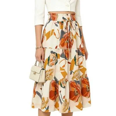 skirt High-Waisted Flowy Floral Print Midi Skirt Target $34.99