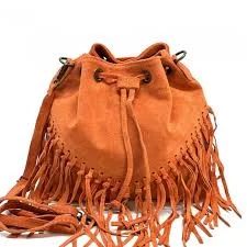bag Ileana Fringed Suede Bucket Bag – Handmade Italian Style eBay $140