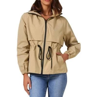 outerwear Inspire Chic Women's Lightweight Zip Front Windbreaker Target $48.99