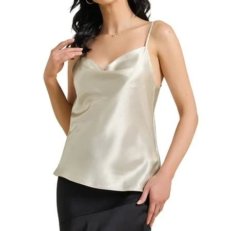 top Inspire Chic Women's Satin Cowl Neck Camisole Walmart - Tasharina Corp $9.99