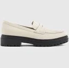 shoes Italian Leather Lug Sole Loafer Quince $98