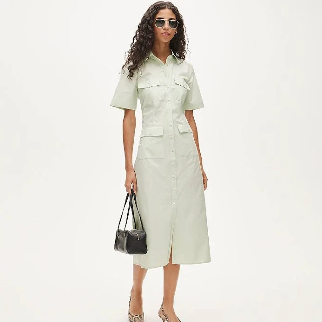 dress J.Crew Women's Cotton Poplin Utility Midi Shirt-Dress J.Crew $124.5