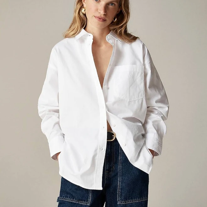 top J.Crew Women's Étienne Oversized Oxford Shirt J.Crew $76.5
