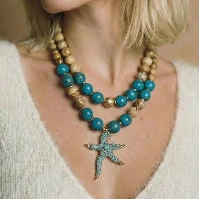 accessory Jasper and Turquoise Necklace Etsy - Seller $152.15