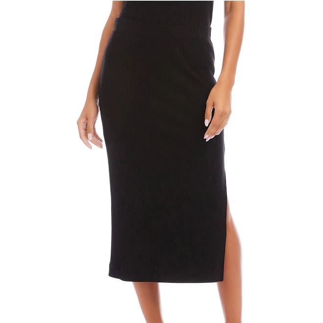 skirt Karen Kane Women's Ribbed Side-Slit Midi Skirt Dillard's $88