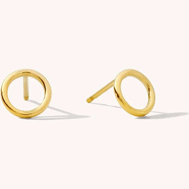 accessory Karma Circle Stud Earrings Simple & Dainty $39