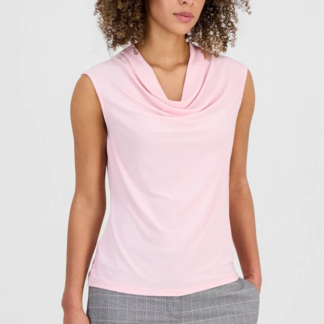 cowl neck top Kasper Women's Cowl Neck Cap-Sleeve Knit Top Macy's $29.4