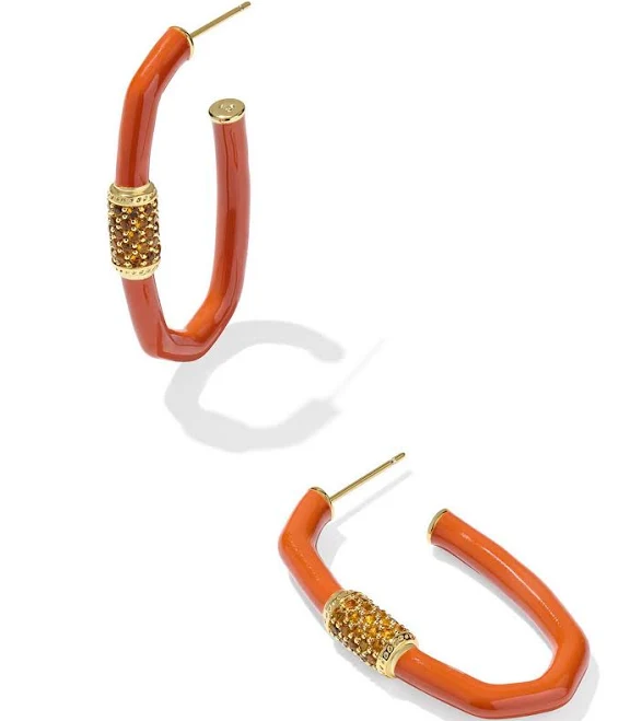 accessory Kendra Scott Women's Emery Large Enamel Hoop Earrings Dillard's $125