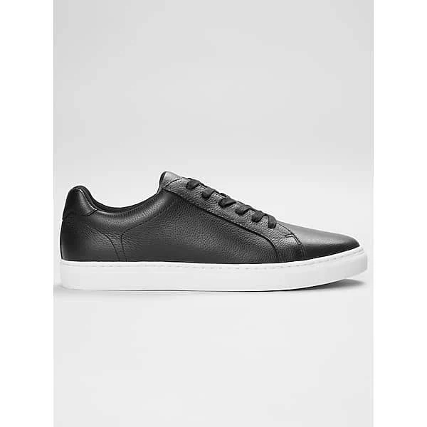 shoes Kenneth Cole Men's Low-Top Lace-Up Pebble Grain Leather Sneakers Men's Wearhouse $69.99