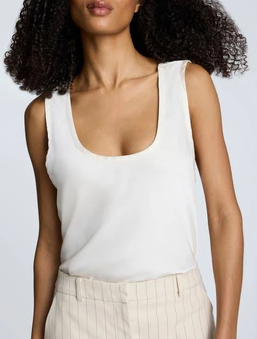 top Kenneth Cole Women's Satin Scoop Neck Tank Top Nordstrom $69