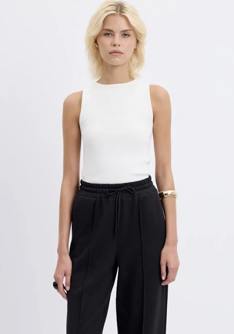 bodysuit Knit Round Neck Sleeveless Bodysuit kadriyebasturk $12