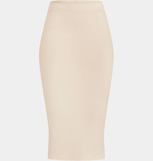 skirt Knix SculptRib Cotton Midi Pencil Skirt Knix - US $68