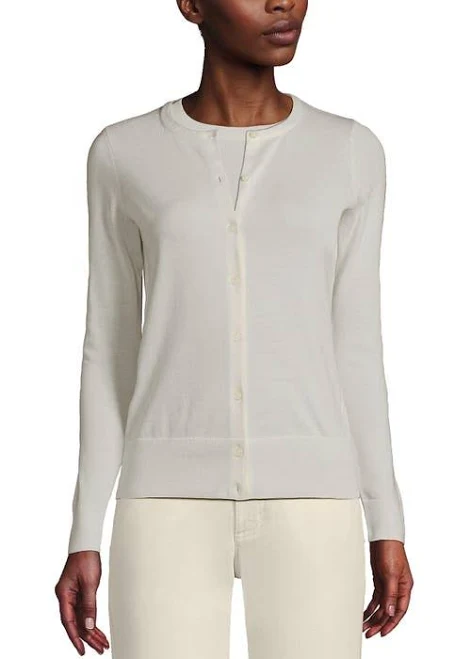 outerwear Lands' End Women's Fine-Gauge Cotton Cardigan Sweater Nordstrom $89.95