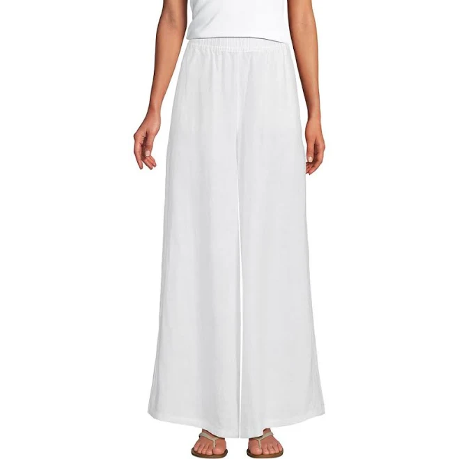 pants Lands' End Women's Linen High Rise Palazzo Pants Nordstrom $78.71
