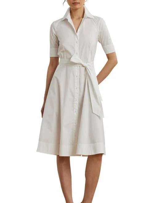 shirt dress Lauren Women's Ralph Lauren Belted Cotton Blend Shirtdress Nordstrom $103.85