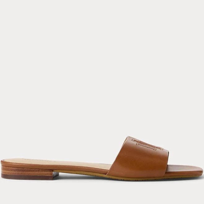 shoes Lauren Women's Ralph Lauren Everley Calfskin Slide Sandal Sandals Ralph Lauren $135