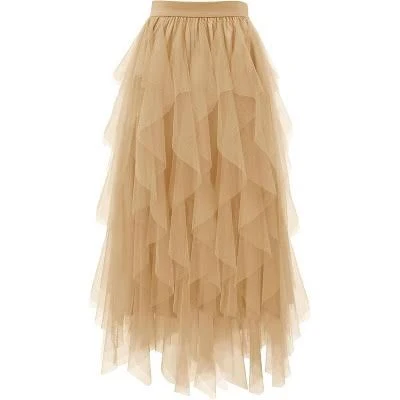 skirt LEVEN Sixteen Women's A-Line Tiered Tulle Midi Skirt Target $53.99