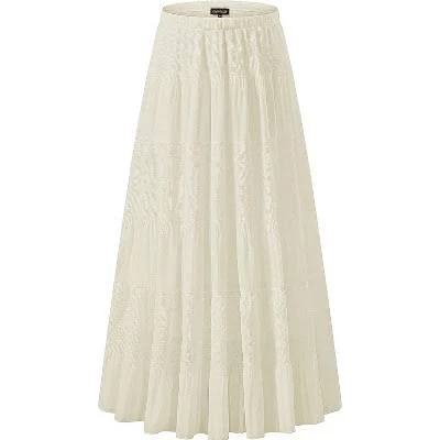 maxi skirt LEVEN Sixteen Women's High Waist Pleated Chiffon Maxi Skirt Target $94.99