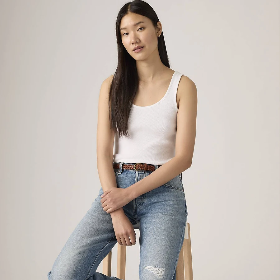 top Levi's Women's Essential Rib Tank Top Levi's $8.98