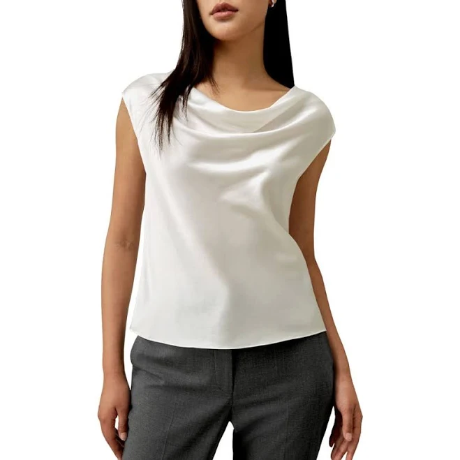 top Lilysilk Women's Silk Charmeuse Cowl Neck Top Nordstrom $119