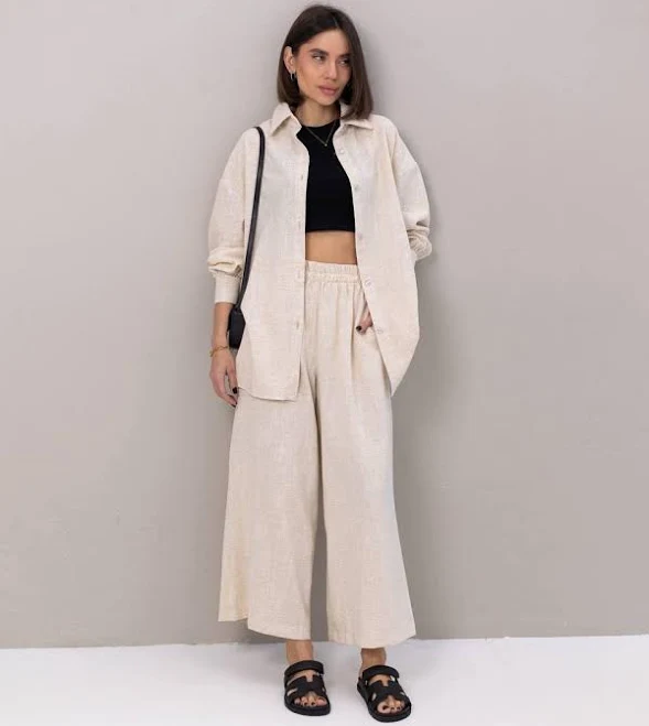 matching set Linen Culotte Set Etsy - UAchoice $159.28