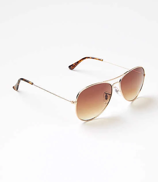 accessory Loft Women's Metal Aviator Sunglasses LOFT $16.63