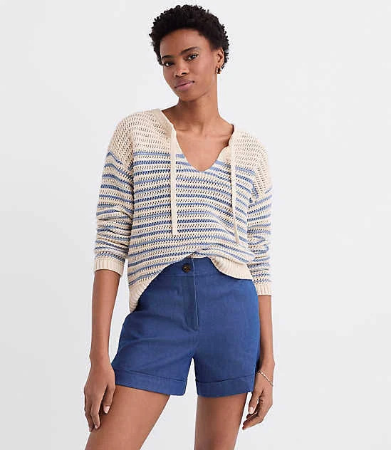 bottom Loft Women's Refined Denim Cuffed Shorts LOFT $29.97