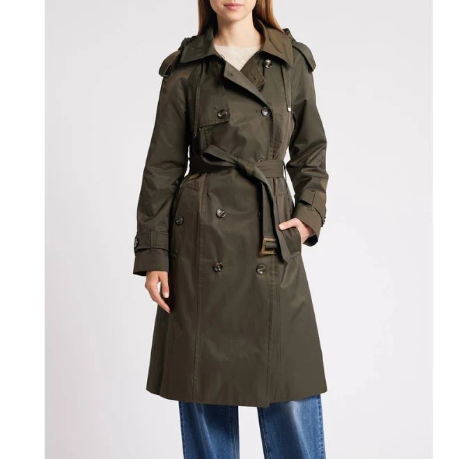 outerwear London Fog Women's Water Resistant Belted Trench Coat Nordstrom $169.99