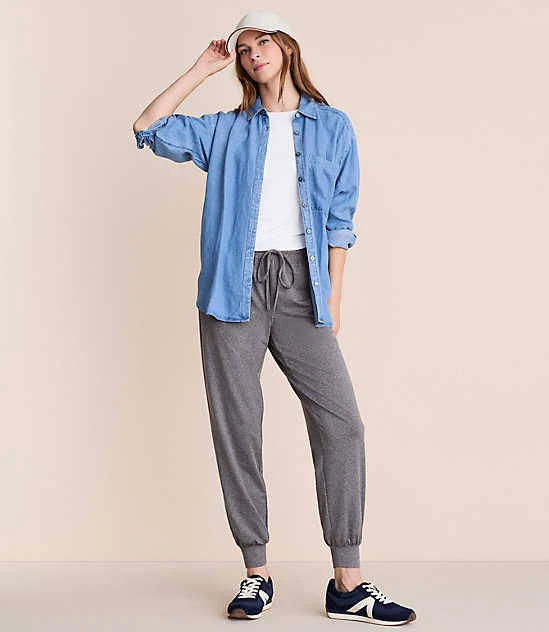 pants Lou & Grey Heathered Brushedsoft Joggers LOFT $33.98