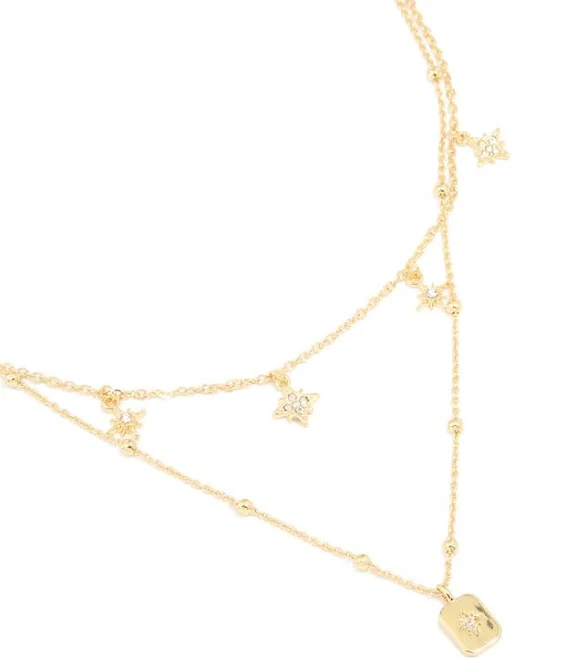 accessory Lovisa Gold Plated Celestial Charms Layered Necklace Lovisa US $24.99