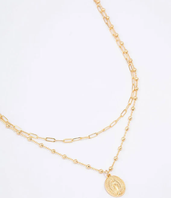 accessory Lovisa Gold Plated Layered Coin Necklace Lovisa US $22.99
