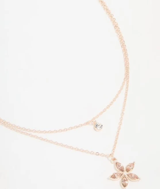 accessory Lovisa Rose Gold Diamante Flower Necklace Lovisa US $5