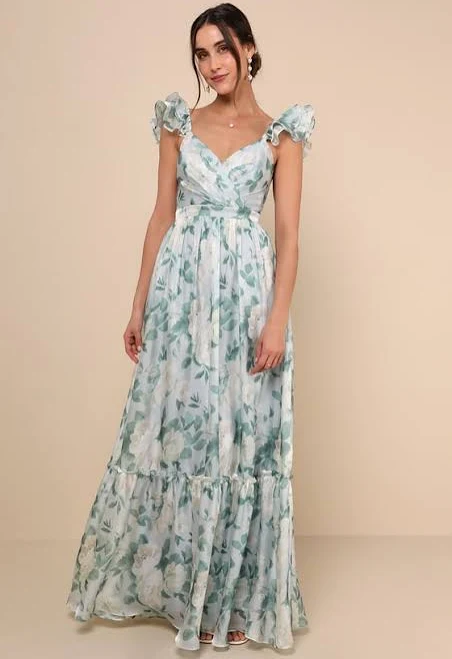 dress Lulus Floral Ruffled Tiered Maxi Dress Lulus $94.4