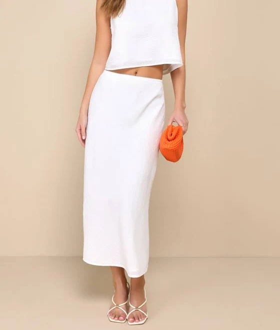 skirt Lulus High-Rise A-Line Midi Skirt Lulus $49