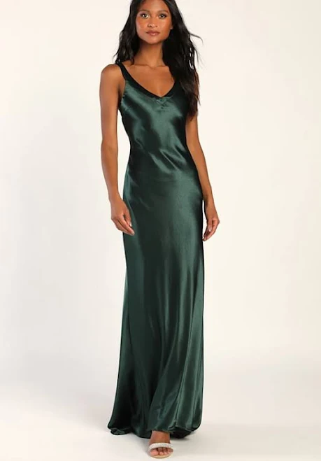 dress Lulus Satin Strappy Maxi Dress Lulus $89