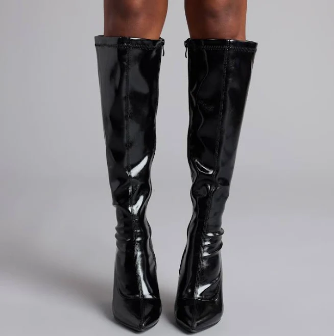 shoes Major Strut Faux Leather Stiletto Knee-High Boots Windsor $48.9