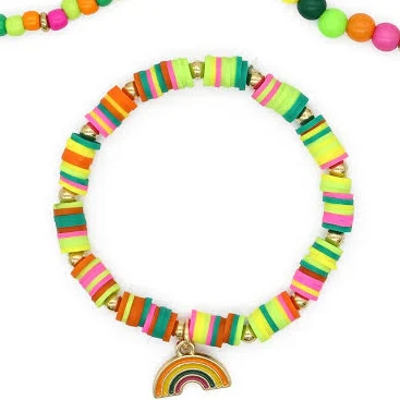 accessory Make Market Summer Rainbow Beaded Bracelet Set Michaels Stores $6.99