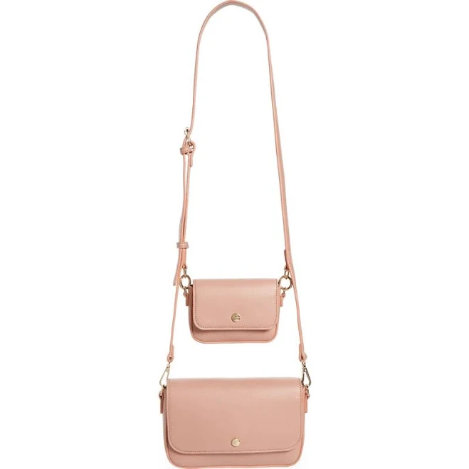 bag Mali + Lili 2-Piece Vegan Leather Crossbody Bag in Blush at Nordstrom Nordstrom $68