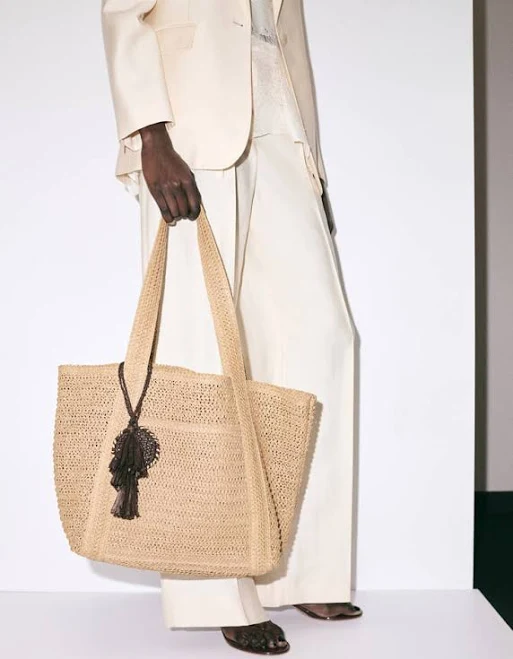 bag MANGO Natural-Fiber Tote Bag shop.mango.com $69.99