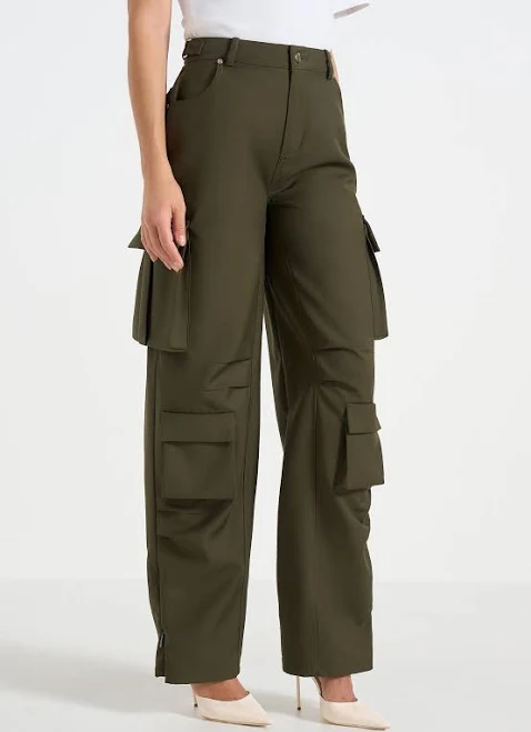 trousers Manière De Voir Emilie High Waisted Twill Cargo Pants Manière De Voir $200