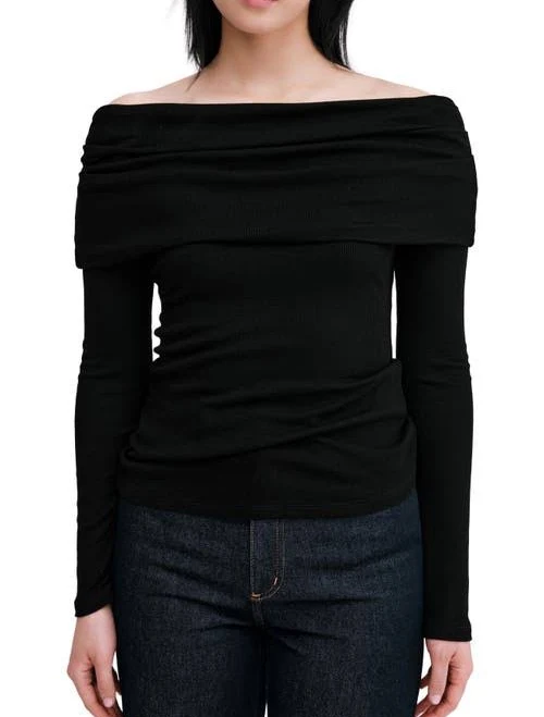 top Marcella Women's Bennett Long Sleeve Sheer Jersey Top Nordstrom $86.25