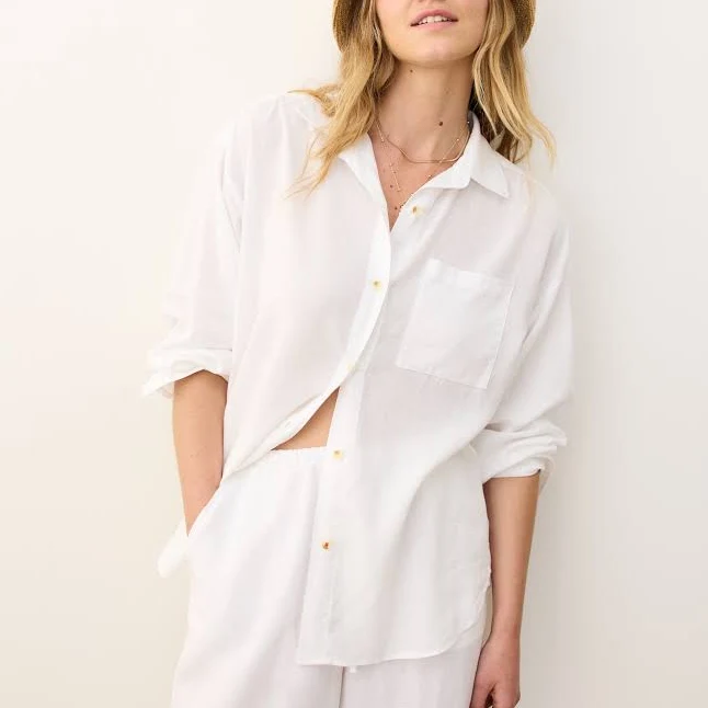 button down shirt Marine Layer Women's Gracey Oversized Linen Shirt Marine Layer $110