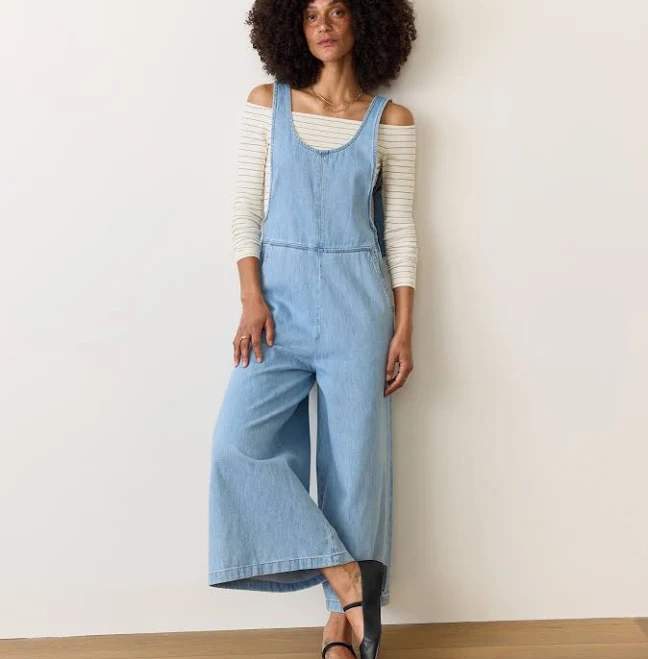 overalls Marine Layer Women's Layla Wide Leg Denim Jumpsuit Marine Layer $78