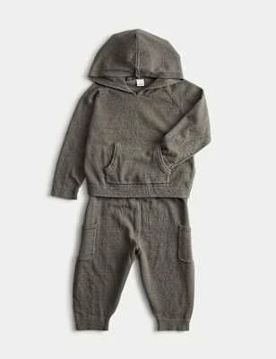 matching set Marks & Spencer Knitted Hooded Top & Jogger Outfit Marks & Spencer - United States $34.99