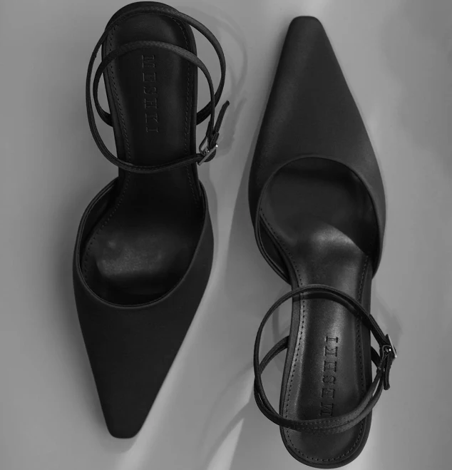 heels Marley Satin Pointed Heel meshki.us $89