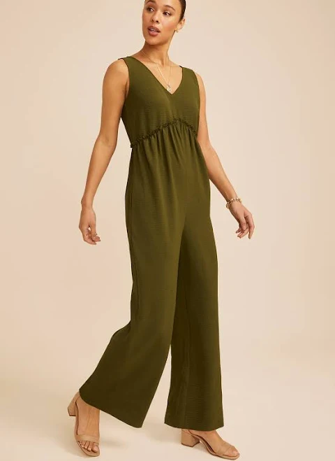 jumpsuit maurices Women's Bare Cool Crepe V Neck Jumpsuit Maurices $36.99