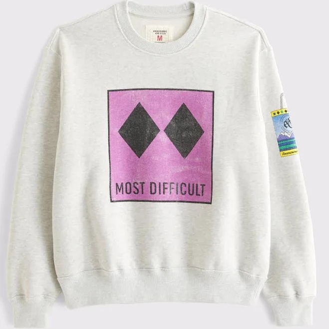 top Men's Abercrombie & Fitch Graphic Crew Sweatshirt Abercrombie & Fitch $39.99