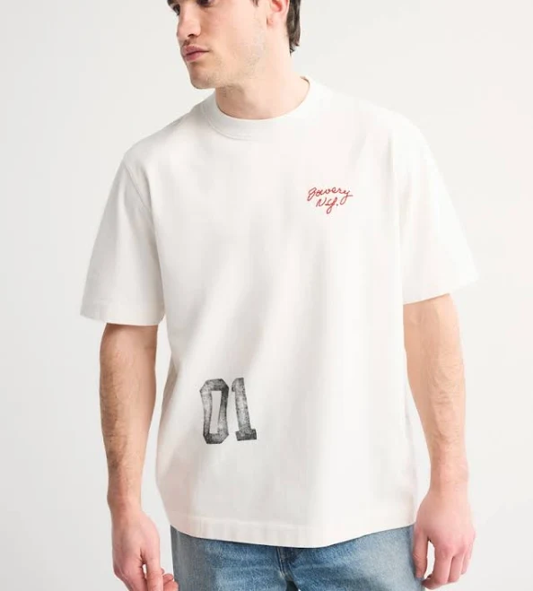 top Men's Abercrombie & Fitch Graphic Premium Heavyweight 2.0 Tee Abercrombie & Fitch $24.99