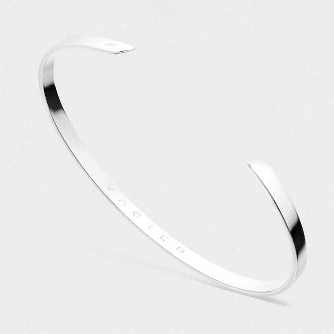 accessory Men's Minimal Cuff Bangle Vacier US $26