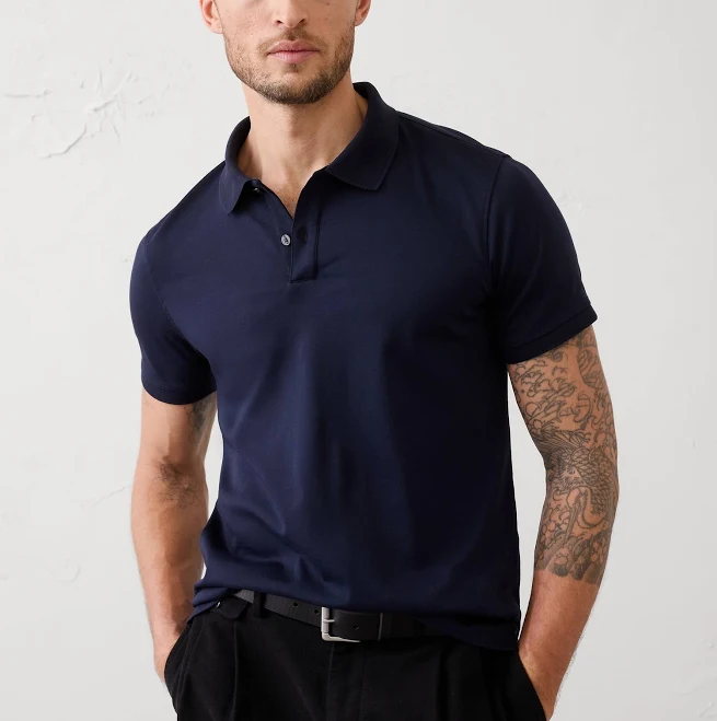 top Men's Slim Luxe Touch Polo Banana Republic Factory $32.5